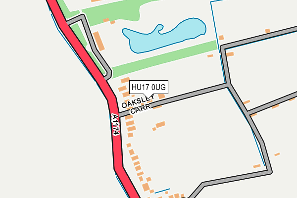 HU17 0UG map - OS OpenMap – Local (Ordnance Survey)