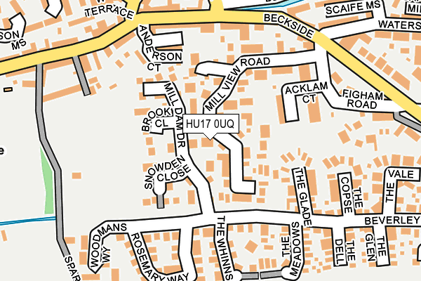 HU17 0UQ map - OS OpenMap – Local (Ordnance Survey)