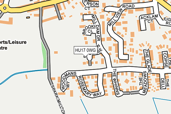 HU17 0WG map - OS OpenMap – Local (Ordnance Survey)