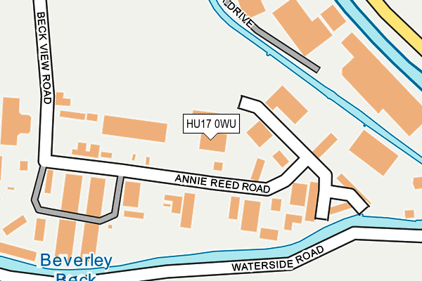 HU17 0WU map - OS OpenMap – Local (Ordnance Survey)