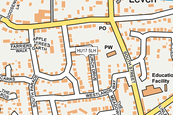 HU17 5LH map - OS OpenMap – Local (Ordnance Survey)