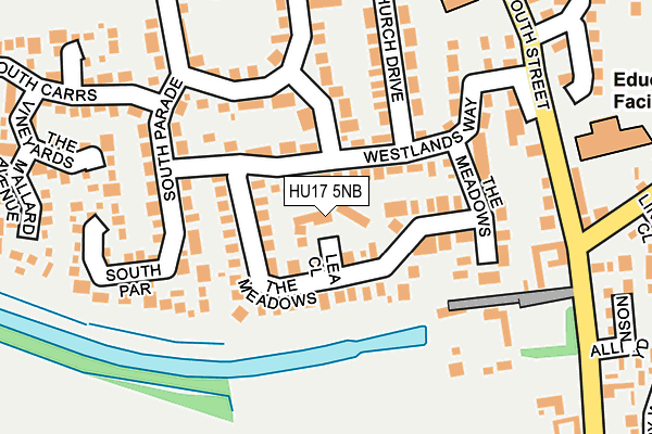 HU17 5NB map - OS OpenMap – Local (Ordnance Survey)