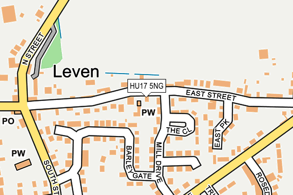 HU17 5NG map - OS OpenMap – Local (Ordnance Survey)