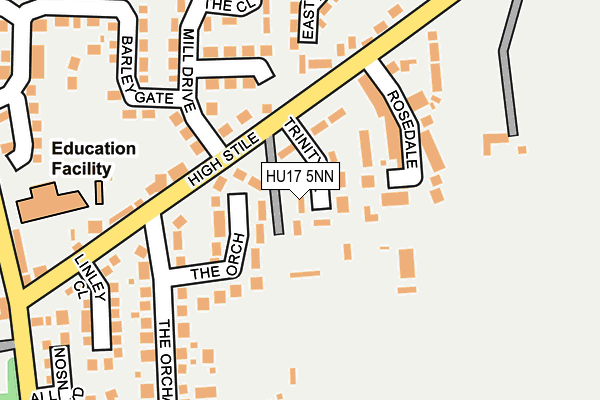 HU17 5NN map - OS OpenMap – Local (Ordnance Survey)