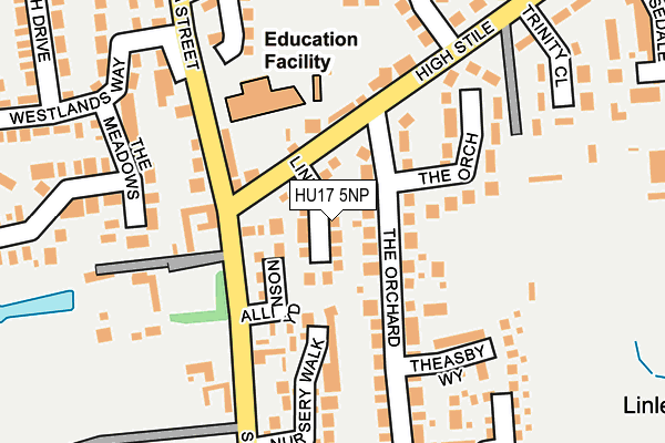 HU17 5NP map - OS OpenMap – Local (Ordnance Survey)
