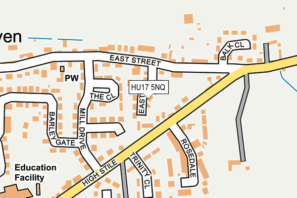 HU17 5NQ map - OS OpenMap – Local (Ordnance Survey)