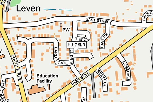 HU17 5NR map - OS OpenMap – Local (Ordnance Survey)