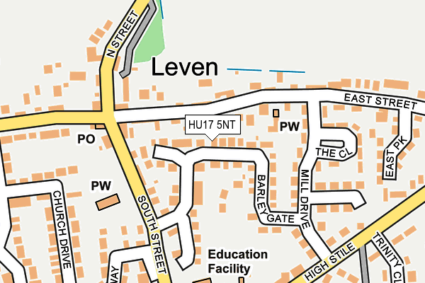 HU17 5NT map - OS OpenMap – Local (Ordnance Survey)