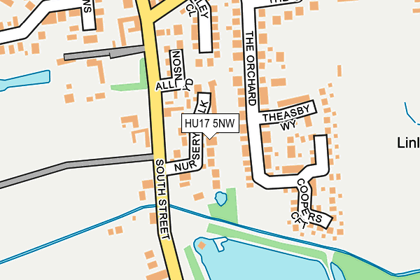 HU17 5NW map - OS OpenMap – Local (Ordnance Survey)