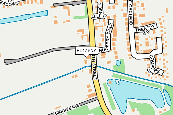 HU17 5NY map - OS OpenMap – Local (Ordnance Survey)