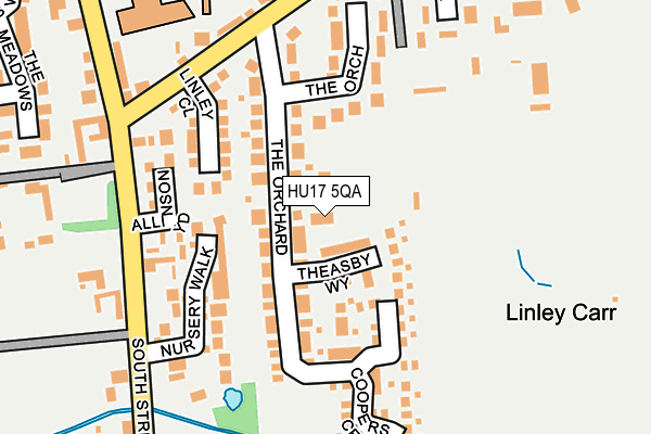 HU17 5QA map - OS OpenMap – Local (Ordnance Survey)