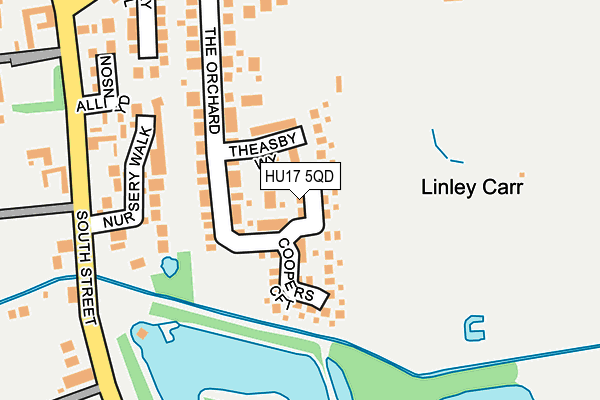 HU17 5QD map - OS OpenMap – Local (Ordnance Survey)