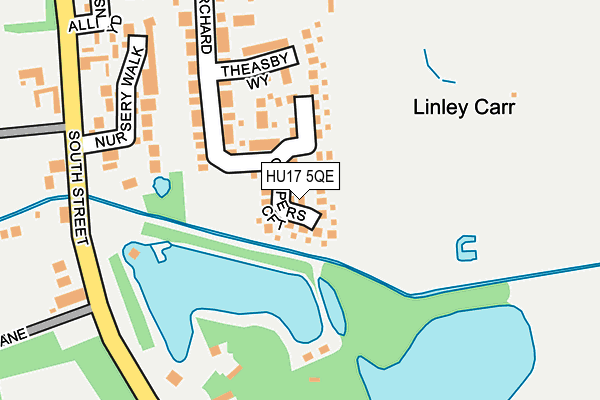 HU17 5QE map - OS OpenMap – Local (Ordnance Survey)