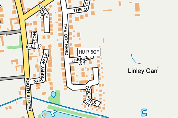 HU17 5QF map - OS OpenMap – Local (Ordnance Survey)