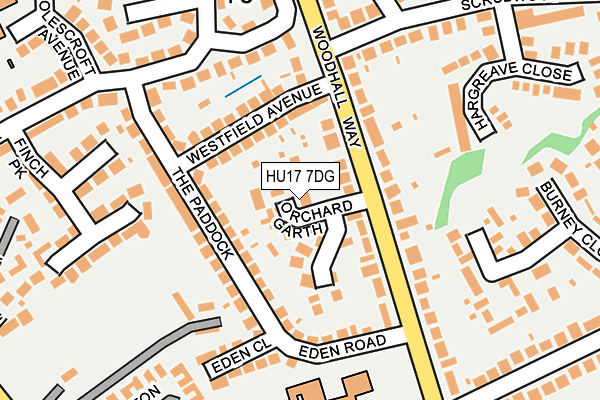 HU17 7DG map - OS OpenMap – Local (Ordnance Survey)