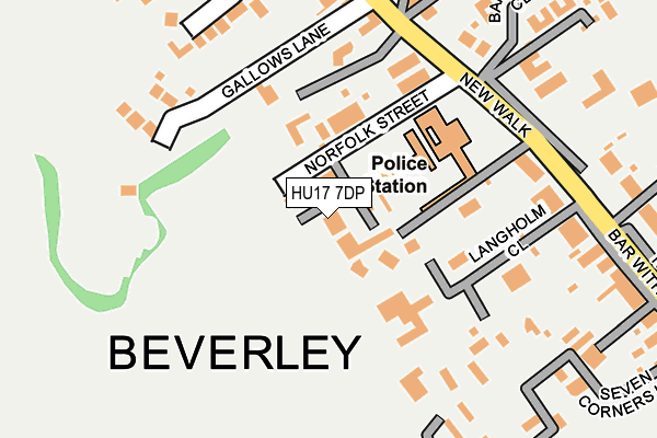 HU17 7DP map - OS OpenMap – Local (Ordnance Survey)