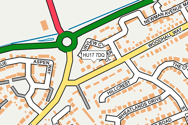 HU17 7DQ map - OS OpenMap – Local (Ordnance Survey)
