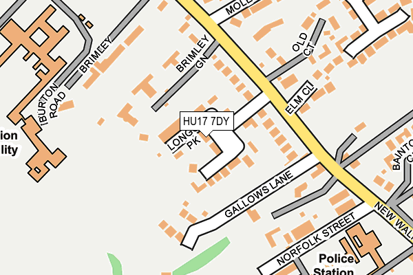 HU17 7DY map - OS OpenMap – Local (Ordnance Survey)