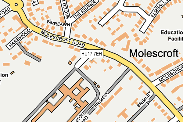 HU17 7EH map - OS OpenMap – Local (Ordnance Survey)