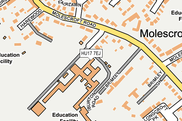 HU17 7EJ map - OS OpenMap – Local (Ordnance Survey)