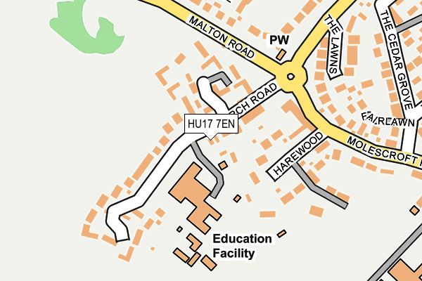 HU17 7EN map - OS OpenMap – Local (Ordnance Survey)