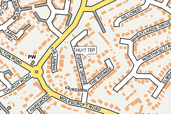 HU17 7EP map - OS OpenMap – Local (Ordnance Survey)