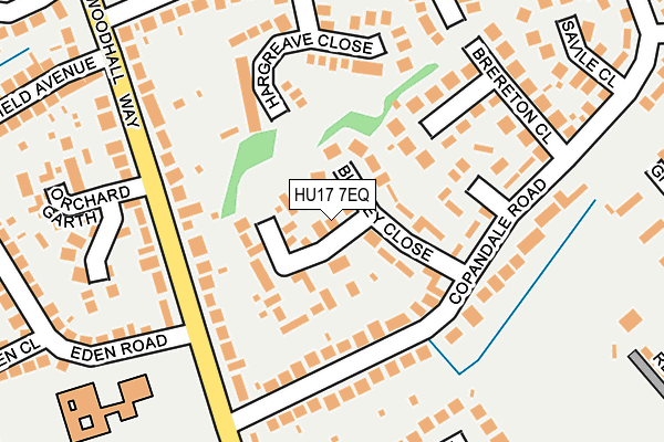 HU17 7EQ map - OS OpenMap – Local (Ordnance Survey)