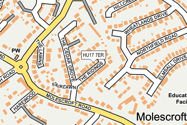 HU17 7ER map - OS OpenMap – Local (Ordnance Survey)