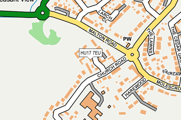 HU17 7EU map - OS OpenMap – Local (Ordnance Survey)