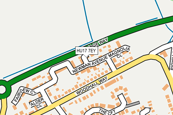 HU17 7EY map - OS OpenMap – Local (Ordnance Survey)