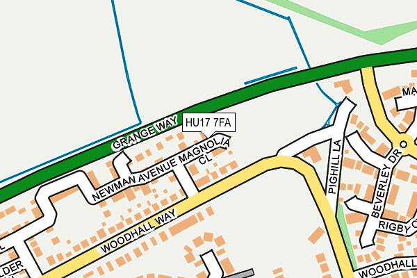 HU17 7FA map - OS OpenMap – Local (Ordnance Survey)