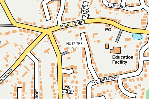 HU17 7FF map - OS OpenMap – Local (Ordnance Survey)