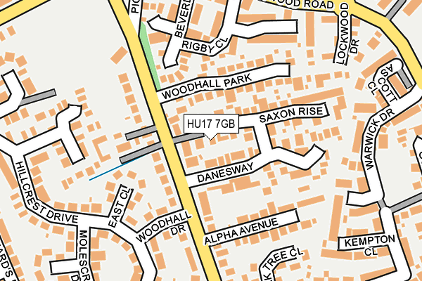 HU17 7GB map - OS OpenMap – Local (Ordnance Survey)