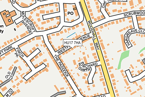 HU17 7HA map - OS OpenMap – Local (Ordnance Survey)