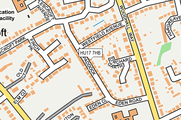 HU17 7HB map - OS OpenMap – Local (Ordnance Survey)