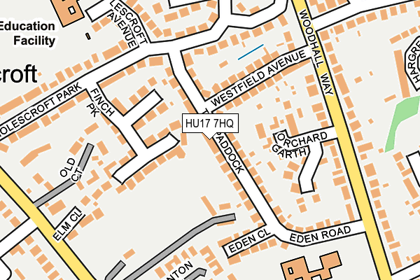 HU17 7HQ map - OS OpenMap – Local (Ordnance Survey)