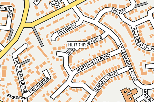 HU17 7HR map - OS OpenMap – Local (Ordnance Survey)