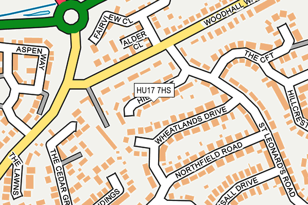 HU17 7HS map - OS OpenMap – Local (Ordnance Survey)