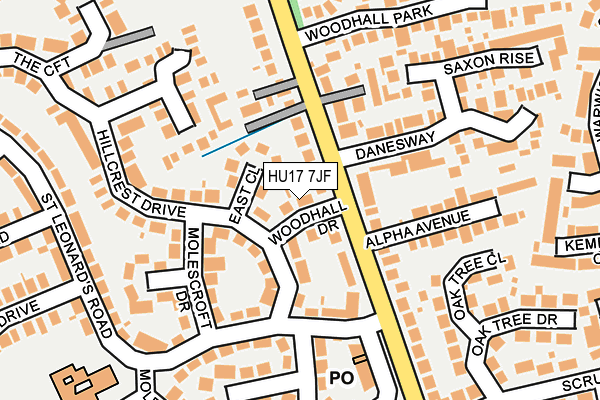 HU17 7JF map - OS OpenMap – Local (Ordnance Survey)