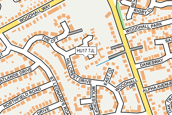 HU17 7JL map - OS OpenMap – Local (Ordnance Survey)