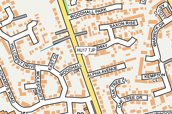 HU17 7JP map - OS OpenMap – Local (Ordnance Survey)