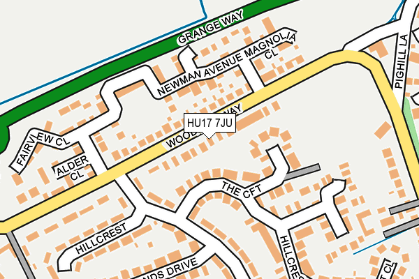 HU17 7JU map - OS OpenMap – Local (Ordnance Survey)