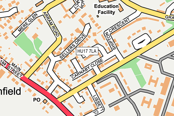 HU17 7LA map - OS OpenMap – Local (Ordnance Survey)