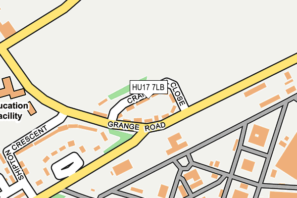 HU17 7LB map - OS OpenMap – Local (Ordnance Survey)