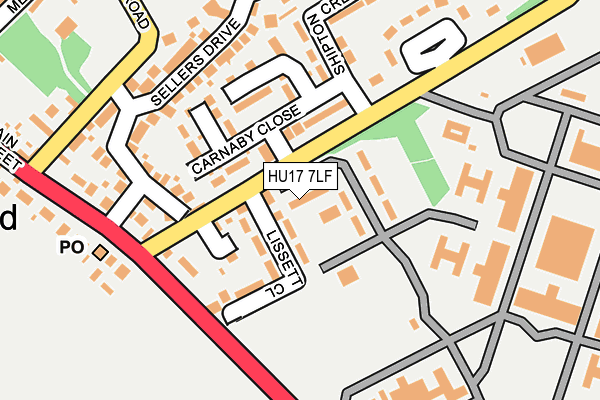 HU17 7LF map - OS OpenMap – Local (Ordnance Survey)