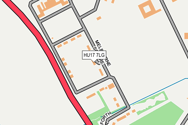 HU17 7LG map - OS OpenMap – Local (Ordnance Survey)
