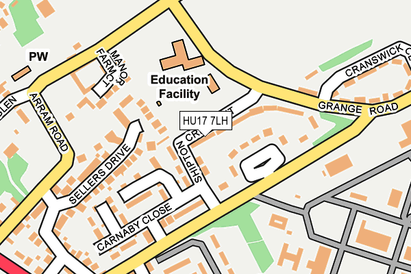 HU17 7LH map - OS OpenMap – Local (Ordnance Survey)
