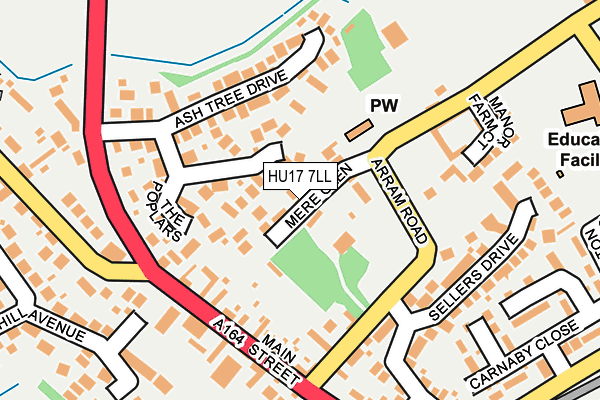 HU17 7LL map - OS OpenMap – Local (Ordnance Survey)