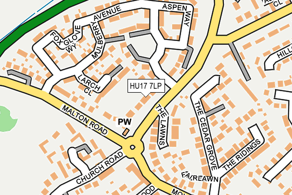 HU17 7LP map - OS OpenMap – Local (Ordnance Survey)