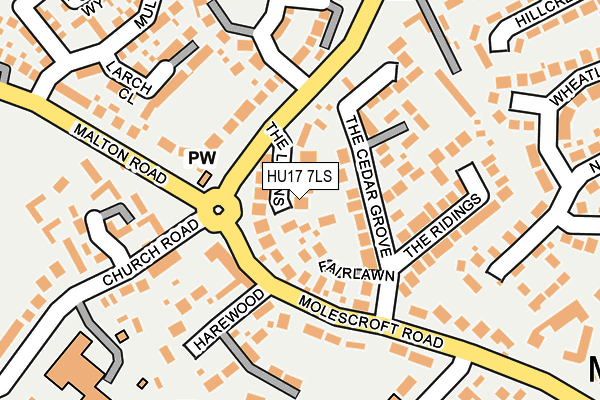 HU17 7LS map - OS OpenMap – Local (Ordnance Survey)